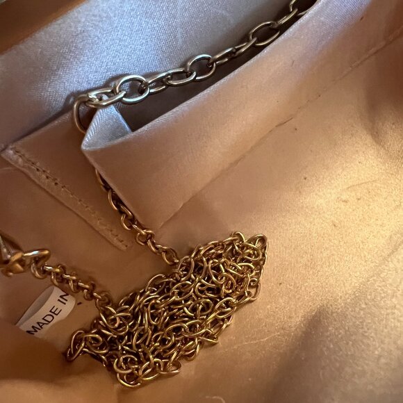 Patent Leather Pink & Rose Gold Clutch with Shoulder Strap (Excellent Condition) - Picture 4 of 8